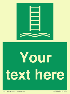 Custom sign safe condition Embarkation ladder